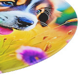 Happy Puppy Meadow Design Snijplank (Hoek)