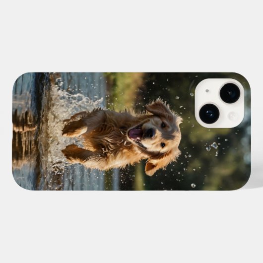 Happy Puppy Splash Case-Mate iPhone Case (Achterkant (horizontaal))