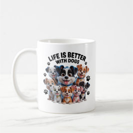 Happy Puppy Squad – Cute Dog Lovers Collection Koffiemok