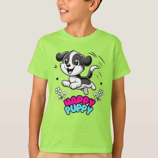 Happy Puppy T-shirt (Voorkant)