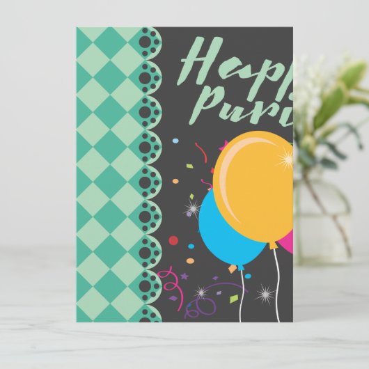 happy purim (Staand voorkant)