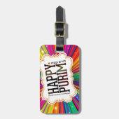 happy purim bagagelabel (Voorkant verticaal)