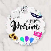Happy Purim Bedankjes Labels (Achterkant)