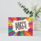 Happy Purim Briefkaart (Staand voorkant)