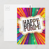 happy purim briefkaart (Voorkant / Achterkant)