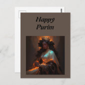 Happy Purim Briefkaart (Voorkant / Achterkant)