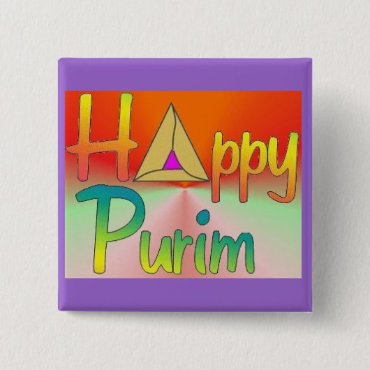 Happy Purim Button (Voorkant)