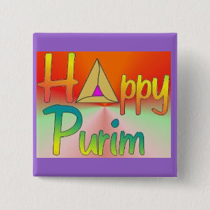 Happy Purim Button