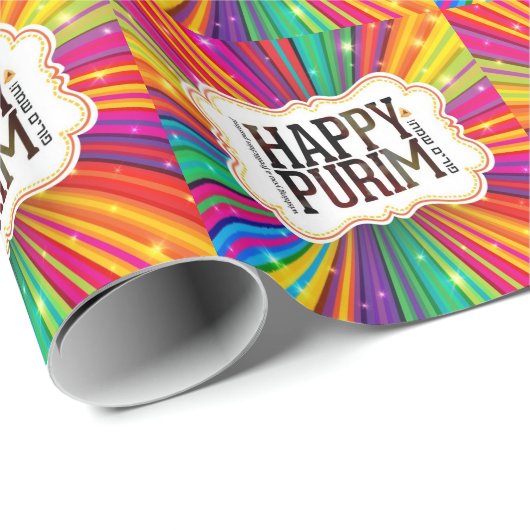 happy purim cadeaupapier (Rol Hoek)