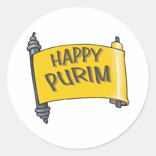 Happy Purim-cadeaus en -T - shirts voor kinderen e Ronde Sticker (Voorkant)