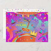 Happy Purim Carnaval Party Feestdagenkaart (Voorkant / Achterkant)