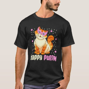 Happy Purim Cat Costume Jewish Purim Cadeaus T-shirt