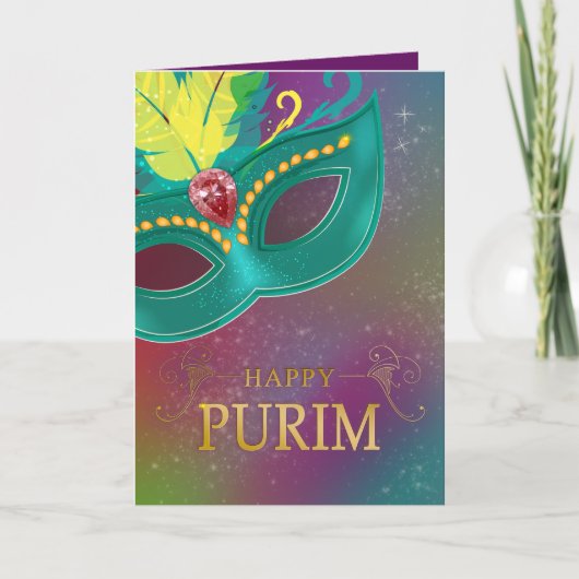 Happy Purim - Chag Purim Jewish Holiday Kaart (Voorkant)