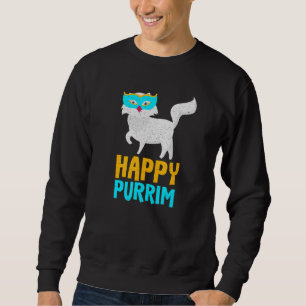 Happy Purim Costume Idea Funny Cat Hebrew Joods H Trui