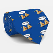 Happy Purim Cute Smiling Hamentaschen Cartoon Stropdas (Opgerold)