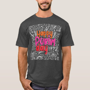 Happy Purim Day Costume Jewish Holliday Cool T-shirt