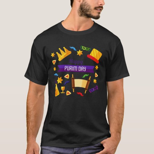 Happy Purim Day T-shirt (Voorkant)