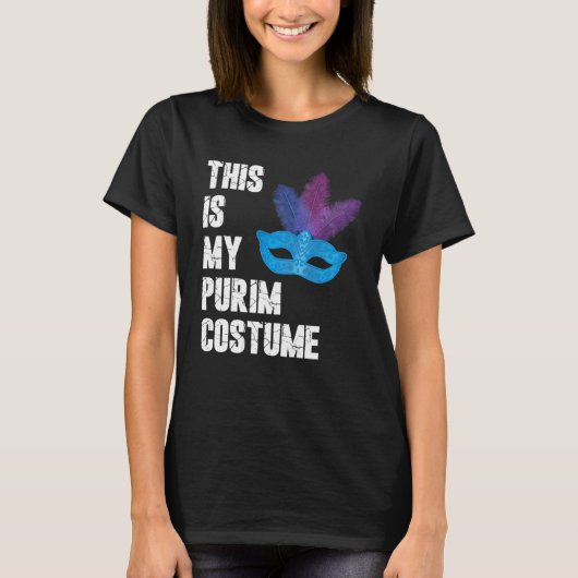 Happy Purim Dit is mijn Purim kostuum Joods T-shirt (Voorkant)