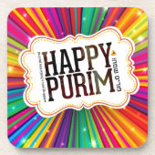 happy purim drankjes onderzetter (Voorkant)