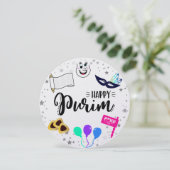 Happy Purim Feestdagenkaart (Staand voorkant)