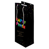 Happy Purim Festival cadeaus voor mandje Wijn Cadeautas (Voorkant Gekanteld)