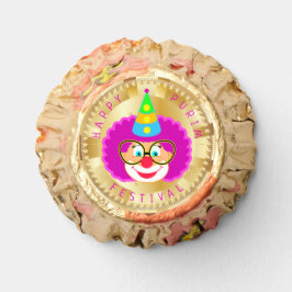 Happy Purim Festival Funny Clown Kinder Party Gold