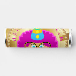 Happy Purim Festival Funny Clown Kinder Party Gold