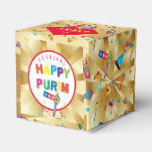 Happy Purim Festival Funny Toys Pattern Kinder Par Bedankdoosjes (Achterkant)