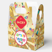 Happy Purim Festival Funny Toys Pattern Kinder Par Bedankdoosjes (Geopend)