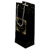 Happy Purim Festival geeft feestdag Gold Confetti Wijn Cadeautas (Achterkant Gekanteld)