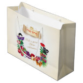 Happy Purim Festival geeft  feestdag in mandje Groot Cadeauzakje (Voorkant Gekanteld)