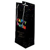 Happy Purim Festival Gifts Holiday Hebreeuws Wijn Cadeautas (Achterkant Gekanteld)