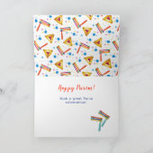 Happy Purim Festival Hamantaschen & Noisemaker Feestdagen Kaart (Binnen)