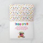 Happy Purim Festival Hamantaschen & Rashan Hebrew Feestdagen Kaart (Binnen)