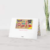 Happy Purim Festival Hamantaschen & Rashan Hebrew Feestdagen Kaart (Achterkant)