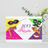 Happy Purim Festival Kinder Feest Feestdagenkaart (Staand voorkant)