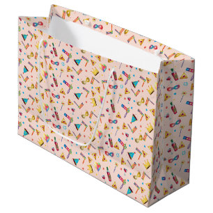 Happy Purim Festival Kinder Partij Gifts Pink Patt Groot Cadeauzakje