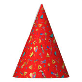 Happy Purim Festival Kinder Party Gifts Red Patter Feesthoedjes (Links)