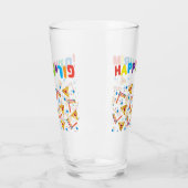 Happy Purim Festival Kinder Party Pattern Holiday Glas (Links)