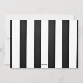 Happy Purim Flat Wenskaart Stripe Black White Feestdagenkaart (Achterkant)
