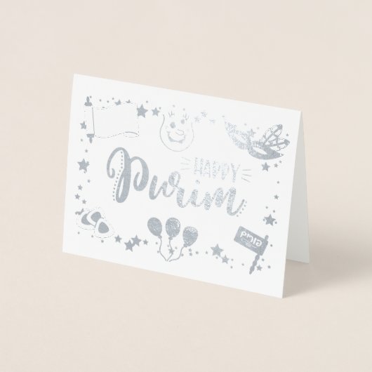 Happy Purim Folie Kaarten (Voorkant)