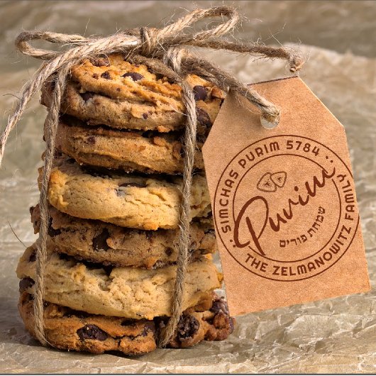 Happy Purim gepersonaliseerde rode zelfinktstempel Zelfinktende Stempel