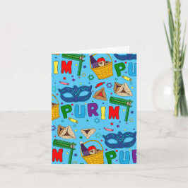 Happy Purim-gevouwen notitiekaarten