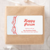 Happy Purim - GIF-label Etiket (Insitu)