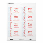 Happy Purim - GIF-label Etiket (Full Sheet)