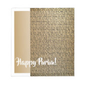 Happy Purim Gift Judaica Notitieblok (Voorkant)