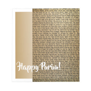 Happy Purim Gift Judaica Notitieblok