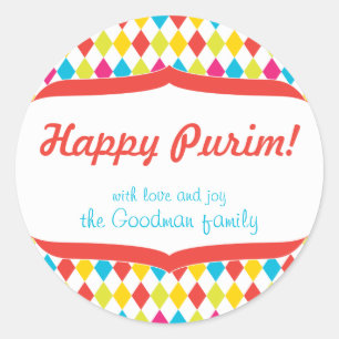 Happy Purim Gift Label