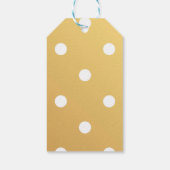 Happy Purim Gift Label Gold Polka Dots Cadeaulabel (Achterkant)