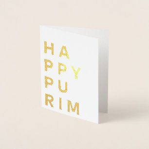 Happy Purim Gold Folie Kaarten